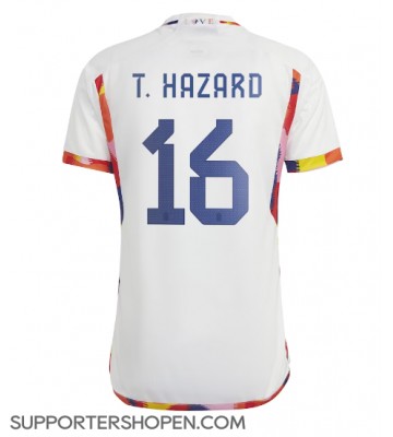 Belgien Thorgan Hazard #16 Borta Matchtröja VM 2022 Kortärmad